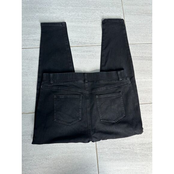 Betabrand Black Denim Skinny Jeans Womens Petite Medium 4-Pocket Pull On - Picture 2 of 6
